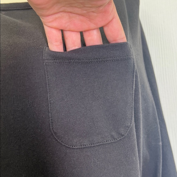 Madewell - Soft Fade Pocket Crewneck Long Sleeve Oversized Boxy Crop Size XS - Picture 5 of 9